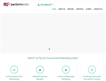 Tablet Screenshot of performedia.com